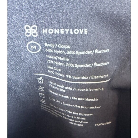 HoneyLove Liftwear Tank Medium Black Camisole Shapewear Smoothing Molded Cups - Picture 5 of 7